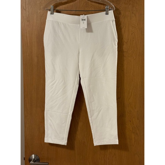 J. Jill Pants - J. Jill White Ankle Pants Petite Small SP Pull On Tapered Leg Trousers 192652